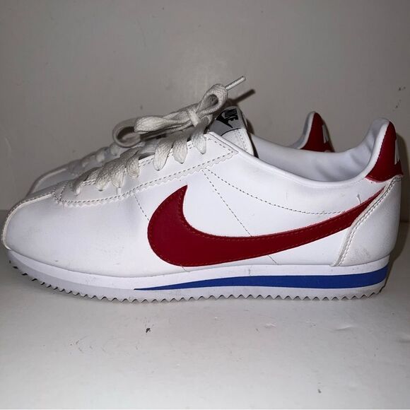 Nike Classic Leather Cortez 807471-103 White Forrest Gump Shoes Women’s Size 8 - Picture 2 of 12